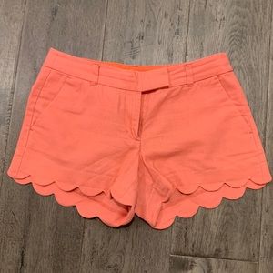 J.Crew Scalloped 3” Linen Shorts